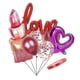 thumbnail image 1 of 7 Uds. Globos de lápiz labial Heart Love, globos de labios de aluminio grandes para el día de San Valentín, 1 of 3