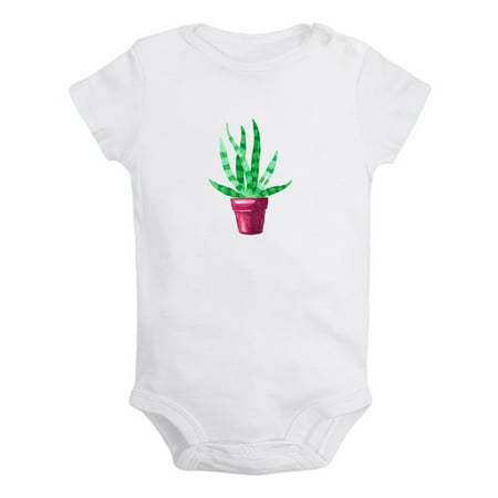 

Nature Pattern Aloe Vera Rompers For Babies Newborn Baby Unisex Bodysuits Infant Jumpsuits Toddler 0-24 Months Kids One-Piece Oufits (White 6-12 Months)
