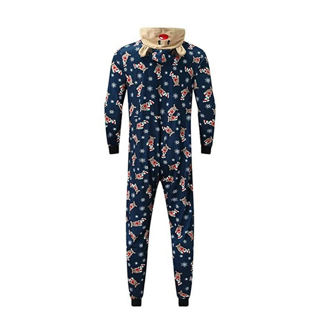 Pyjamas de Noël Assortis pour la Famille, Body à Capuche, une Pièce