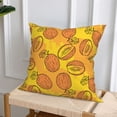 thumbnail image 6 of Throw Pillow Covers, Cute Cantaloupe Orange Soft Square Pillow Cases with Invisible Zipper for Couch Bed Sofa, Farmhouse Fall Home Decor 18"x18", 6 of 7