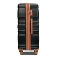 thumbnail image 5 of Harper & Bright Designs 3 Piece Luggage Sets Expandable Hard Shell Set with Spinner Wheels 20 24 28 inch Lightweight Suitcase with TSA Lock, Black and Brown, 5 of 14