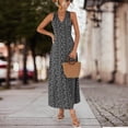thumbnail image 2 of RKSTN Robe d'Été pour Femmes, Mode Décontractée Col en V Sans Manches Robe Imprimée Robes de Plage Robes Grande Taille pour Femmes, 2 of 5