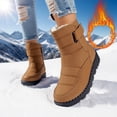 thumbnail image 6 of XIMIN Women's Winter Warm Snow Boots Waterproof Non-Slip Platform Warm Wool Fuzzy Ankle Booties with Fur Lined Thermal Mid-Calf Booties Outdoor Slip On Booties, 6 of 6