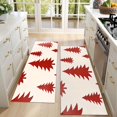 thumbnail image 4 of Kitchen Rugs Sets Of 2,Red Christmas Tree Pattern Anti Fatigue Kitchen Mat Rugs Non Slip Washable,Decorative Kitchen Floor Mats for Kitchen,Sink,Laundry,17"X47", 4 of 5