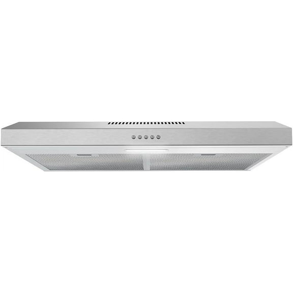Streamline 30 in. Carmine Ducted Undermount Range Hood in Brushed Stainless Steel with Mesh Filters, Push Button Control, LED Light
