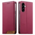 thumbnail image 1 of Funda Tipo Cartera de Cuero Sintético para Samsung Galaxy A57 Bloqueo RFID, con Ranuras para Tarjetas y Bolsillo para Efectivo, Cierre Magnético Fuerte Rojo, 1 of 6