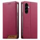 thumbnail image 1 of Funda Tipo Cartera de Cuero Sintético para Samsung Galaxy A57 Bloqueo RFID, con Ranuras para Tarjetas y Bolsillo para Efectivo, Cierre Magnético Fuerte Rojo, 1 of 6
