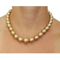 thumbnail image 2 of 14K Gold 11-15mm Golden South Sea Cultured Pearl Necklace - AAAA Quality, 17" Princess Length, 2 of 7
