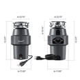 thumbnail image 4 of 3/4 HP Garbage Disposal with Power Cord, Quiet Stainless Steel Food Waste Disposer, Continuous Feed, DeepCut 3-Stage Grinding, Anti-Jam System, Easy 3-Bolt Installation, 4 of 9