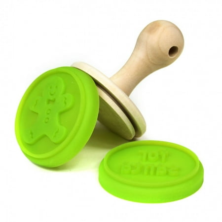 Dress My Cupcake Vintage Cookie Stampers (Set of 2), Christmas Collection Gingerbread Man and for Santa, Green
