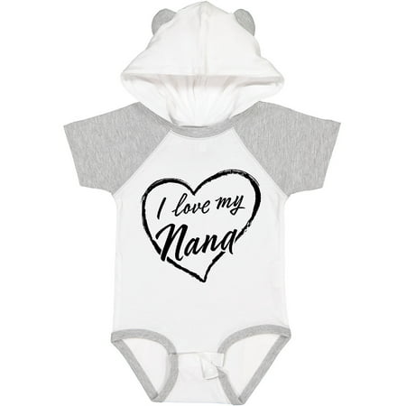 

Inktastic I Love My Nana in Black Chalk Heart Gift Baby Boy or Baby Girl Bodysuit