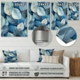 thumbnail image 4 of Designart "Grey Blue Leafs Harmony Cool Tones" Floral Metal Wall Art Prints, 4 of 5