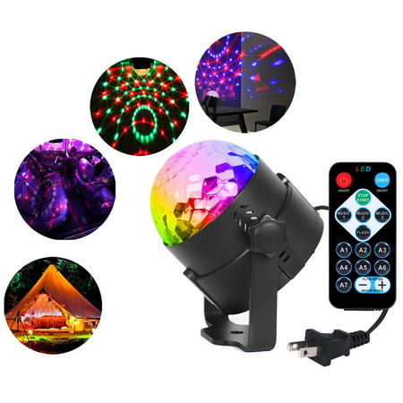 Party Disco Lights DJ Magic Ball Sound Activated Remote LED Crystal Effect