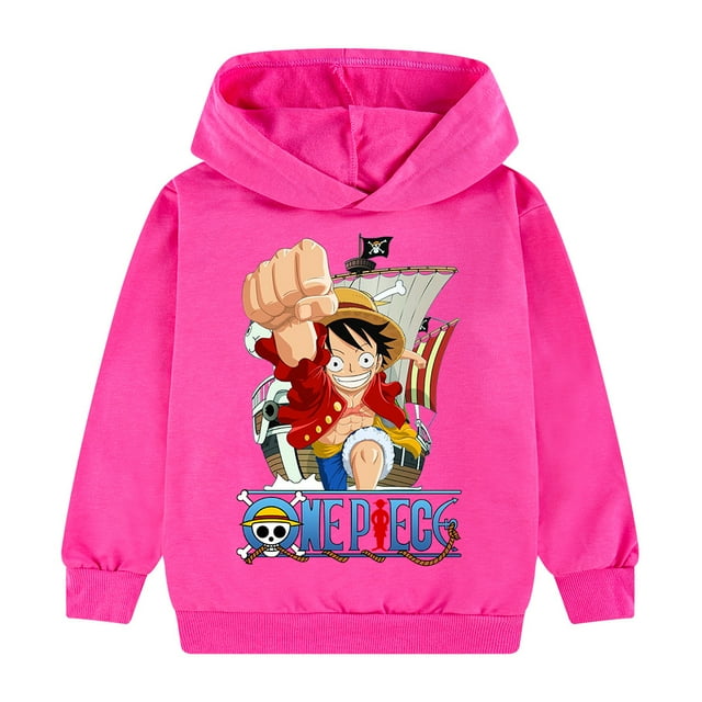 ONE PIECE cartoon print hoodie for older children B905