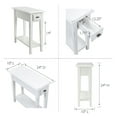 thumbnail image 2 of Leick Home Haven Ridge Narrow 1-Drawer End Table with Shelf, Farmhouse White, 2 of 18