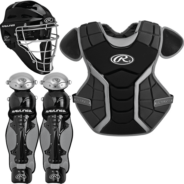 Rawlings Intermediate Renegade Series Catcher's Set , Black/Silver