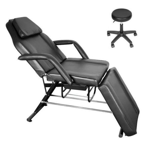 3-Position Adjustable Tattoo Bed, High Resilience Foam Padding, Split Legs Design, Facial & Massage Table for Spa, Salon, Studio​