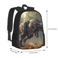 thumbnail image 3 of Daiia Jungle Dinosaur Backpack for Men and Women -Durable Backpack Large Capacity, Water-Resistant Bag with Adjustable Straps and Laptop Compartment, 3 of 9
