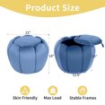 thumbnail image 7 of YINIX Pouf Ottoman with Storage, Velvet Fabric Pouf for Living Room, Bedroom, Blue, 7 of 7