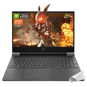 HP Victus Gaming Laptop, 15.6-inch FHD IPS 144Hz, AMD Ryzen 5-8645HS, NVIDIA GeForce RTX 4050, Wi-Fi 6, Backlit KB, Win11 Home, w/Mouse Pad (32GB RAM |1TB PCIe SSD)