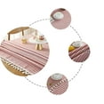 thumbnail image 2 of Striped Tassel Round Tablecloth Cotton Linen Wrinkle Resistant Table Cover for Kitchen Dining Home Tabletop Decoration, 2 of 7