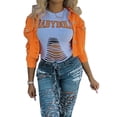 thumbnail image 1 of SAYOO Blusa de denim para mujeres, chaqueta de cuello de solapa de manga larga de color sólido SAYOO moda, 1 of 9