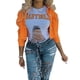 thumbnail image 1 of Txlixc Blusa de denim para mujeres, chaqueta de cuello de solapa de manga larga de color sólido Txlixc  moda, 1 of 9