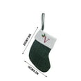 thumbnail image 5 of Edgergery Green 26 Letter Embroidered Knitted Christmas Stockings,7.8 Inches Mini Green Knitted Stocking with White Cuff Decorations,Fireplace Hanging Stockings for Xmas Party Decor, 5 of 5
