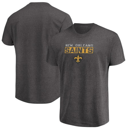 Men's Majestic Heathered Charcoal New Orleans Saints Come Into Play (Best Muffaletta New Orleans 2019)