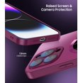 thumbnail image 4 of for iPhone 15 Pro Max Case, Compatible with Magsafe, Built-in Camera Lens Protector, Logo View, Magnetic Shockproof Slim Thin Phone Cover, Plum, 4 of 13