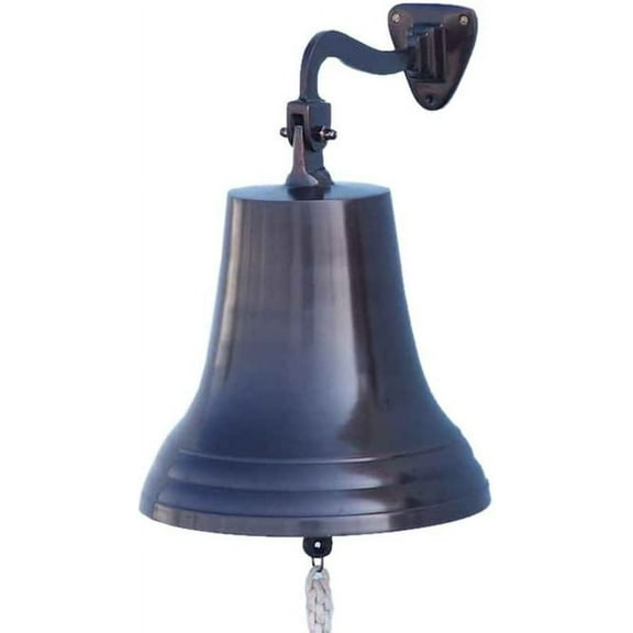 Hampton Nautical 3xglass-101 Bronze Hanging Ship's 18" Bell-Nautical Decoration, 18 inch