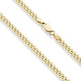 thumbnail image 3 of Miabella Solid 925 Sterling Silver Italian 3.5mm Diamond Cut Cuban Link Curb Chain Anklet for Women, Made in Italy (yellow-gold-plated-silver, Length 11 Inches), 3 of 7