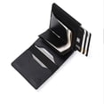 thumbnail image 2 of Billetera delgada para hombre Airtag con clip para billetes, tarjetero con bloqueo RFID, billetera inteligente simple para hombre con caja de regalo, color negro, 2 of 4