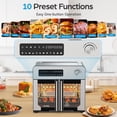 thumbnail image 4 of OSTBA 10‑in‑1 French Door Air Fryer Toaster Oven Combo, 24QT Countertop Convection Oven with 102 Recipes & 7 Accessories, 30% Faster Cooking, 90% Less Oil, Stainless Steel, 4 of 8