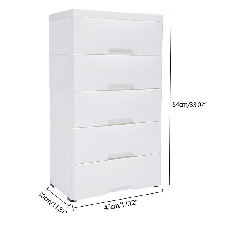 Loyalheartdy 6 Plastic Drawer Dresser Storage Chest Bedroom Tower