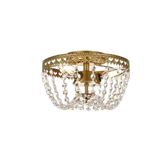 Kylie 10 inch flush mount in brass