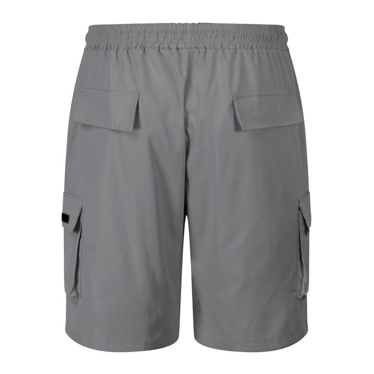 Fgnfyis Drawstring Belted Pocket Cargo Shorts for Men Mens Shorts
