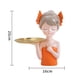 thumbnail image 5 of Estatuilla de escritorio Estatuilla de Niña Que Sostiene La Escultura de La Bandeja de Almacenamiento para La Sala de Estar Del Dormitorio , Naranja Fanmusic Estatuilla de escritorio, 5 of 7