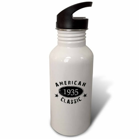 

1935 American Classic - Personalized Birth Year Birthday gift - black grunge vintage look - funny 21 oz Sports Water Bottle wb-161749-1