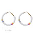 thumbnail image 4 of 1 Pair Disc Beaded Strand Earrings Stylish Polymer Clay Stack Ear Drop for Women, 4 of 8
