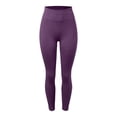 thumbnail image 6 of TGPMGRZ 2 Pack Women's Seamless High Waist Lifting Leggings Scrunch Workout Tummy Control Compression Gym Yoga Pants, Dark Purple Size L, 6 of 8