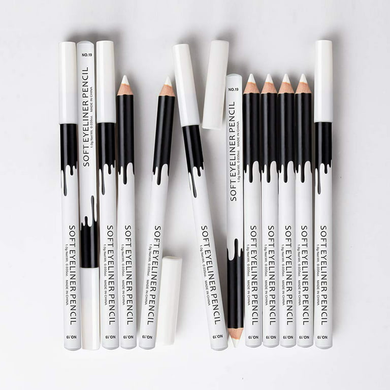 White Eyeliner Pencil Highlighter Eye Liner Pen Soft Strokes Waterproof Long