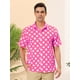 thumbnail image 2 of INSPIRE CHIC Camisa de lunares de verano para hombre, camisas hawaianas con patrón de manga corta y botones Rosa M, 2 of 6