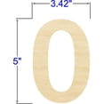 thumbnail image 2 of Pack of 1, 5 Inch x 1/8" Baltic Birch 0 (Zero) Round Wood Numbers for Wood Craft Project, Children or Adult Art Work, Home and Holiday Décor and DIY Fun, Made in USA, 2 of 2