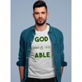 thumbnail image 3 of God Is Able, Faith Comes First T-Shirt Mens -Smartprints Designs, Male Regular Fit, 3 of 4