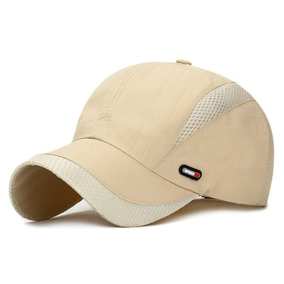 Unisex Quick Dry Cotton Sun Hat Baseball Cap Snapback Hats Mesh BEIGE