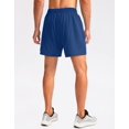 thumbnail image 3 of Pantalones cortos para correr Pudolla para hombre, entrenamiento atlético, con bolsillos, 3 of 7