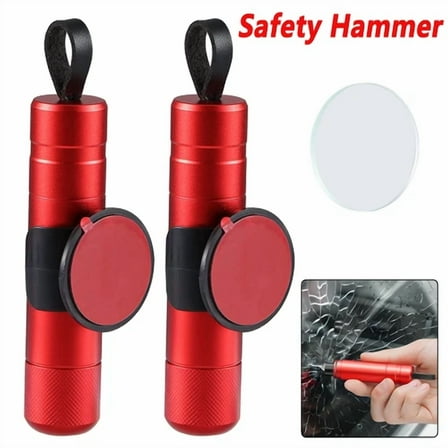 2Pcs Car Safety Hammer Emergency Escape Tool Window Breaker & Seat Belt Cutter