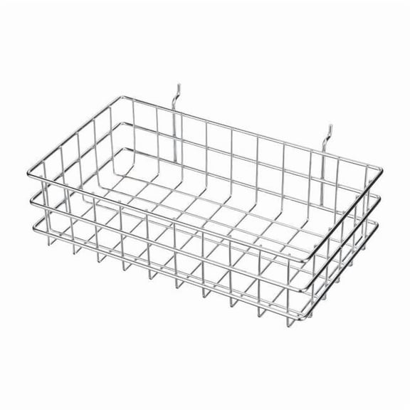 Marlin Steel Wire Products Storage Basket,Rectangular,Steel 923-12