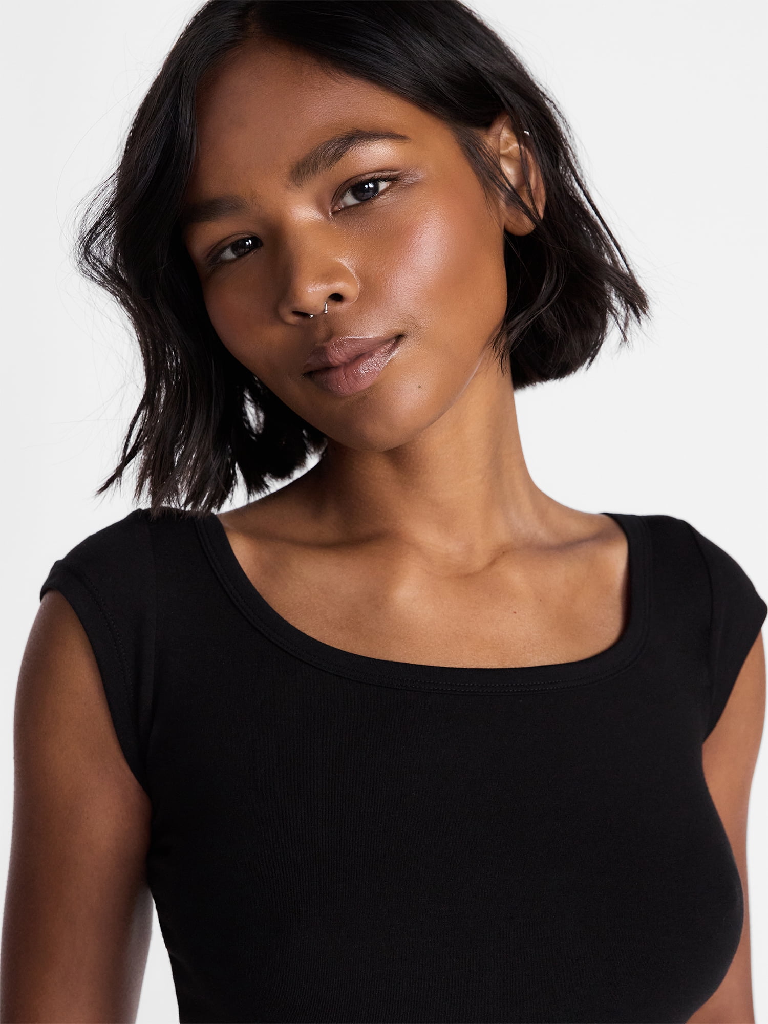 No Boundaries Cloud Core Sleepwear Scoop Neck Top, Women's XXS-3X